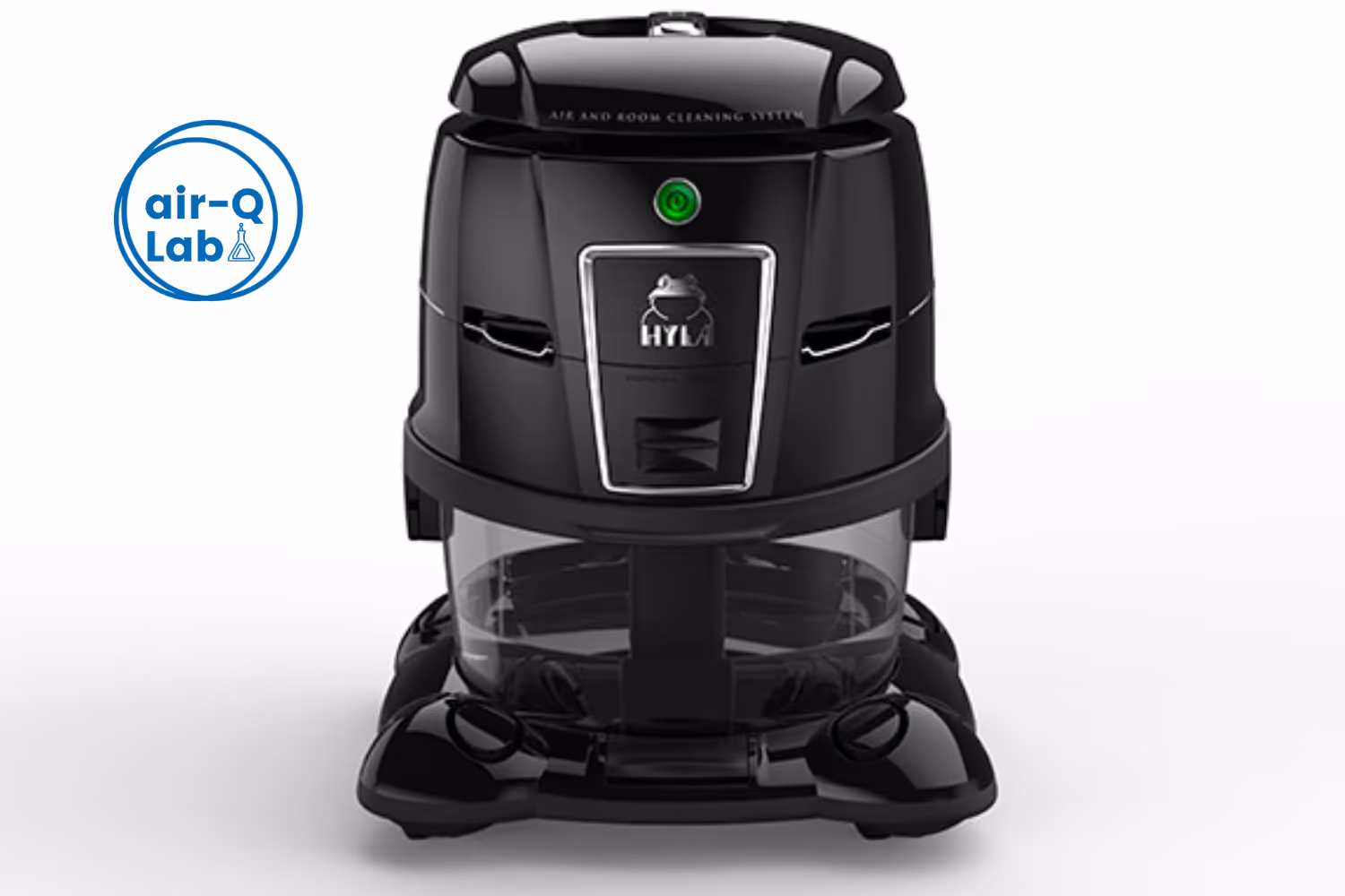 Wasserstaubsauger HYLA EST Produktbild mit blauem Logo air-Q Lab