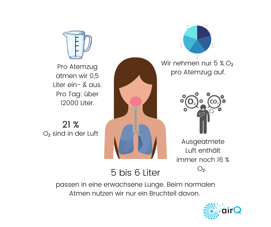 Infografik zum Thema gesunde Atmung