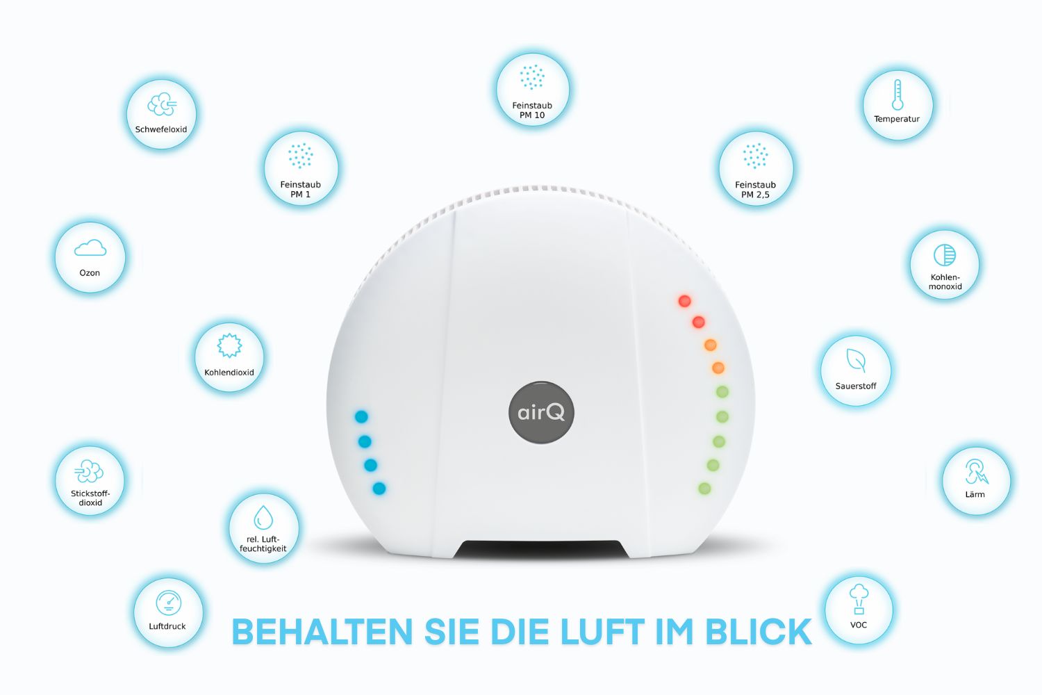 Mit dem Luftqualitätssensor air-Q messen