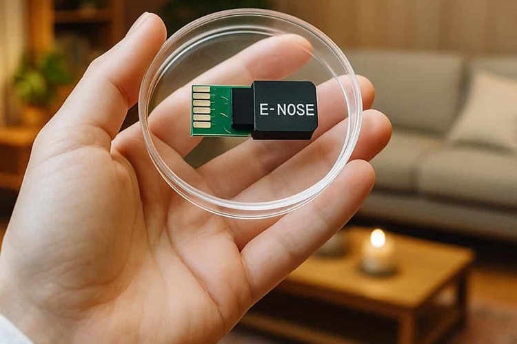 Elektronische Nase modern visualisiert bei air-Q