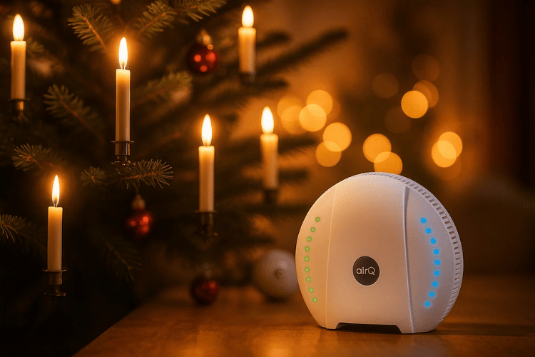 Wie Kerzen, Weihnachtsbaum und Deko unsere Räume beeinflussen und wie der air-Q hilft