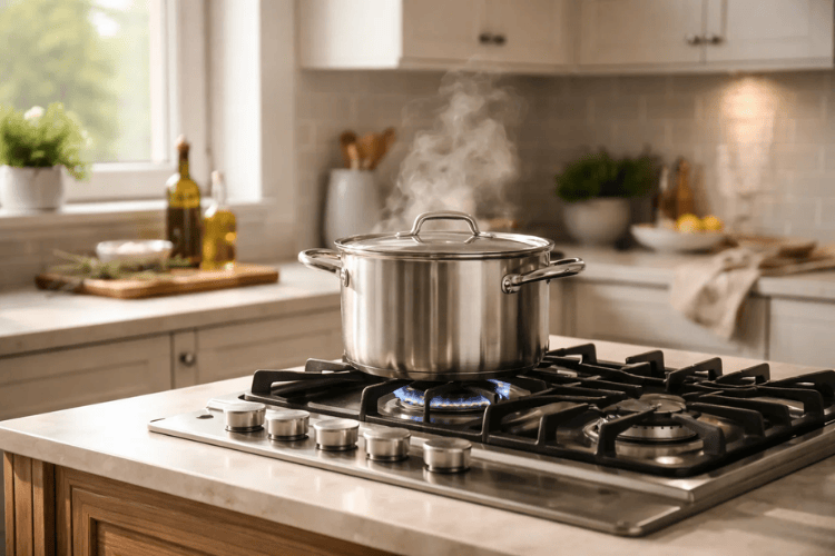Kochen und Heizen mit Gas - ist ein Gasmelder notwendig? - air-Q