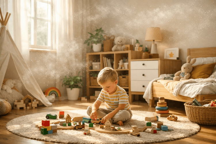 Schlechte Luft im Kinderzimmer vermeiden mit air-Q