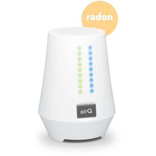 air-Q radon Luftmessgerät mit Fahne