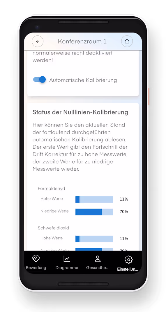 Kalibrier-Informationen prüfen und einstellen