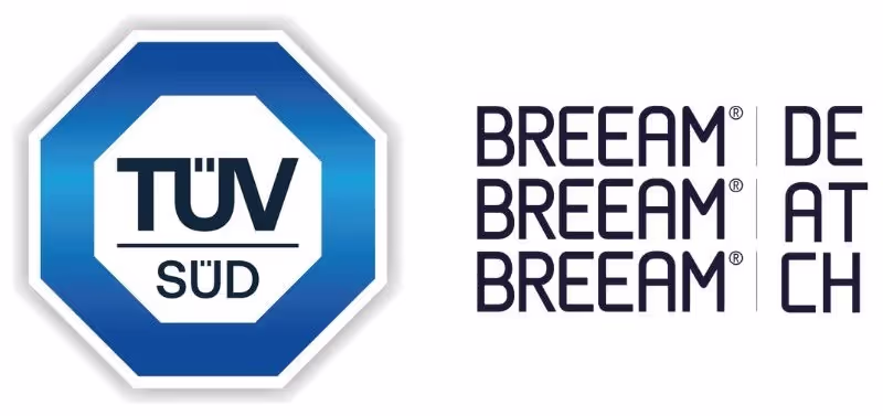 BREEAM D-A-CH TÜV SÜD Zertifikat Symbol