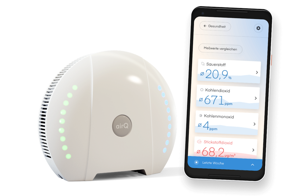 Gesundheit und Leistung mit der air-Q App