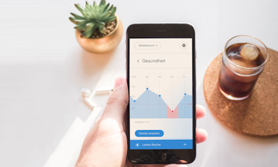 air-Q App mit Auswertungsgrafik