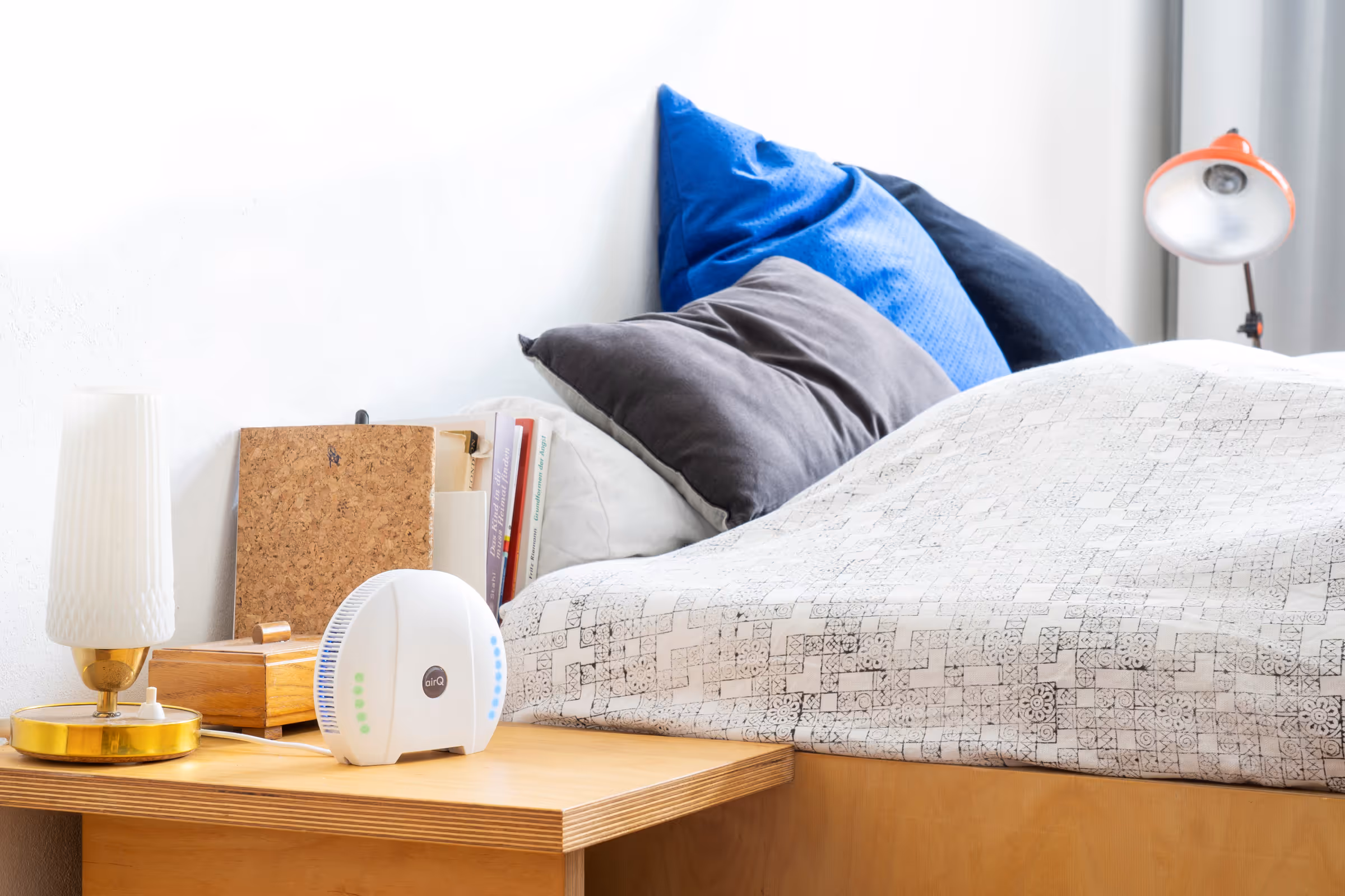 air-Q Air Quality Monitor in the Bedroom