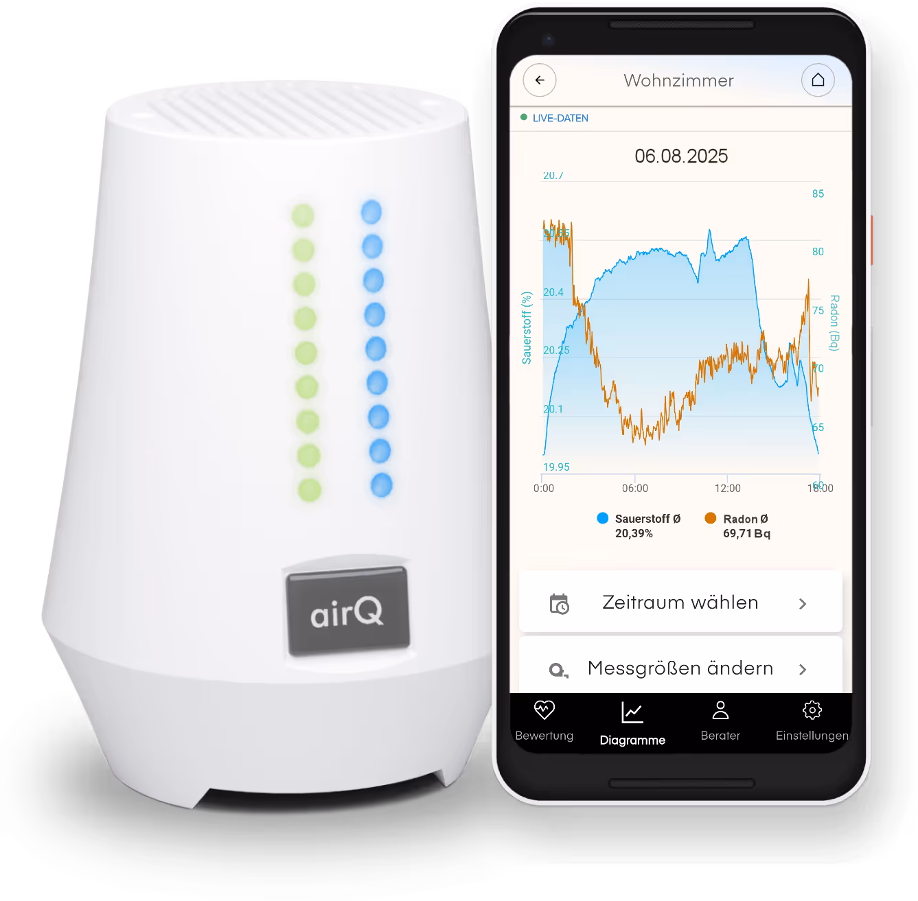 air-Q radon air quality meter technology