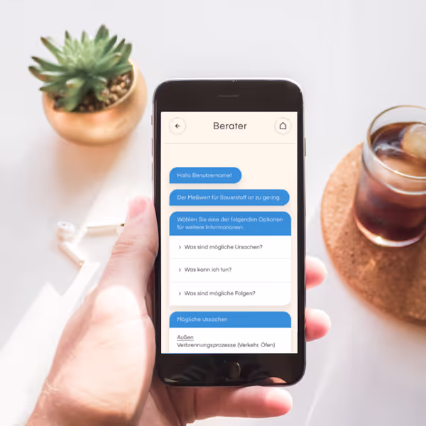 air-Q App mit integriertem Gesundheitsberater