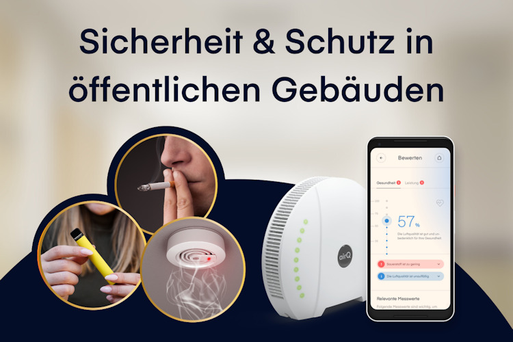 air-Q Luftmessgerät mit smartem Zigarettenrauch-Alarm