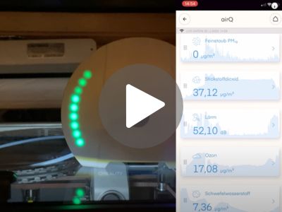 OsLee benutzt den air-Q um herauszufinden, wie schädlich 3D-Drucker sind
