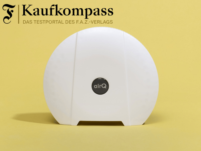 Der F.A.Z. Kaufkompass hat den air-Q Pro getestet.